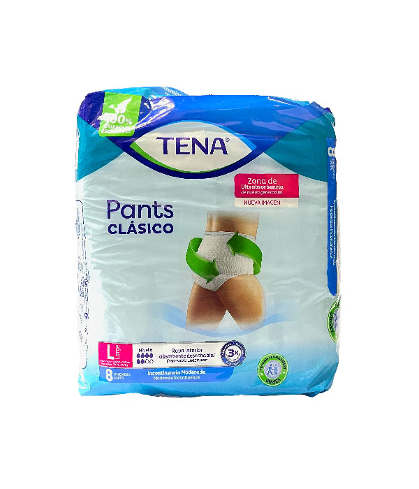 Pan.tena pants clasico large 8 und